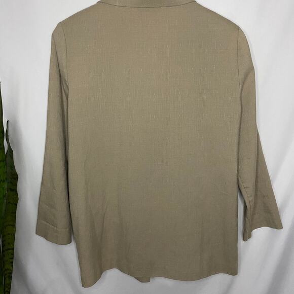 Joanna Petite| Women's vintage beige collared jacket blazer - Picture 8 of 16